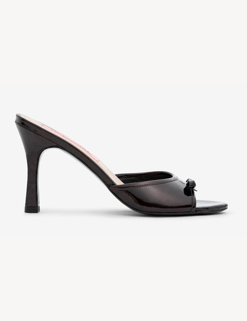 OBSESSION Bordeaux Patent Leather Mule