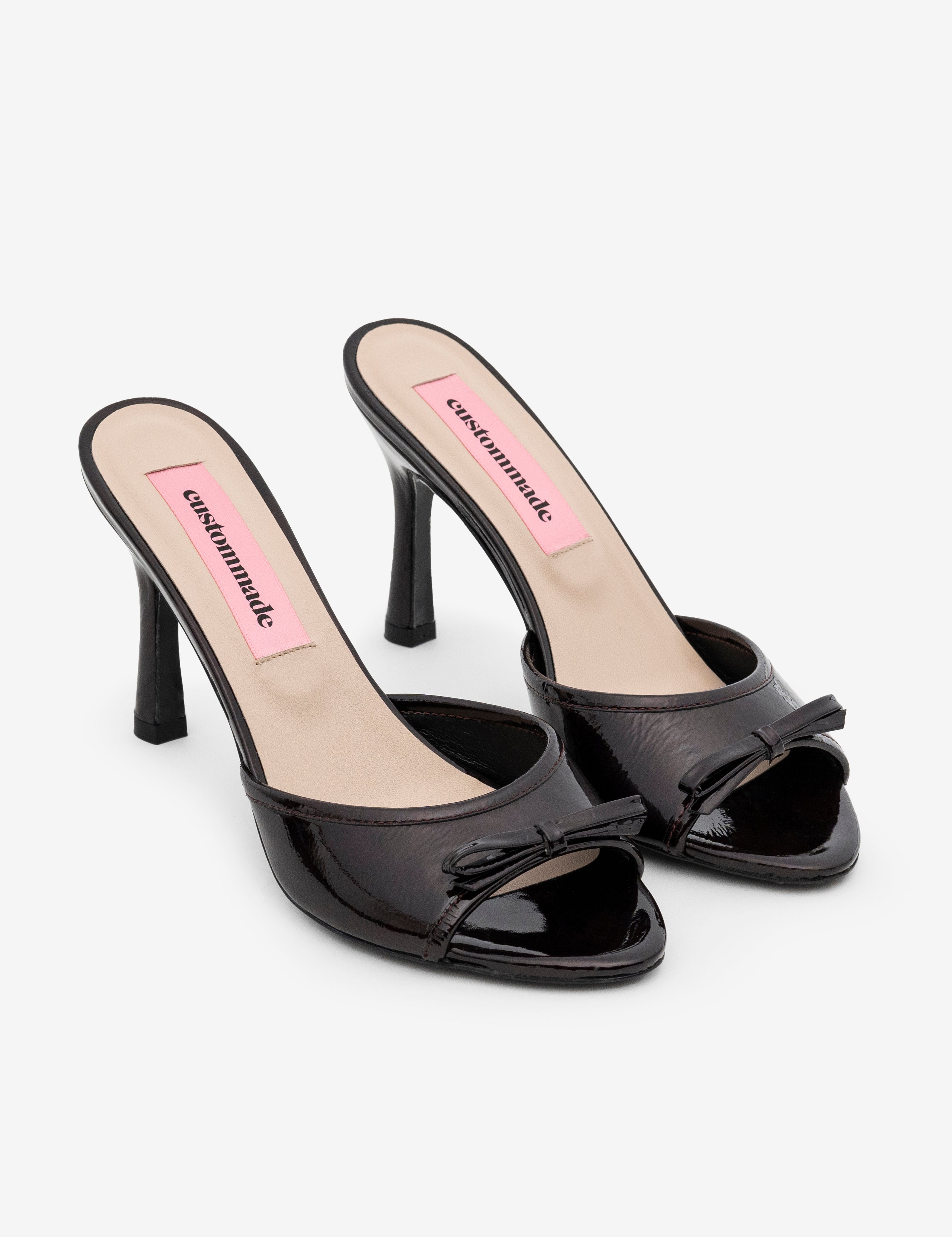 OBSESSION Bordeaux patent leather mule