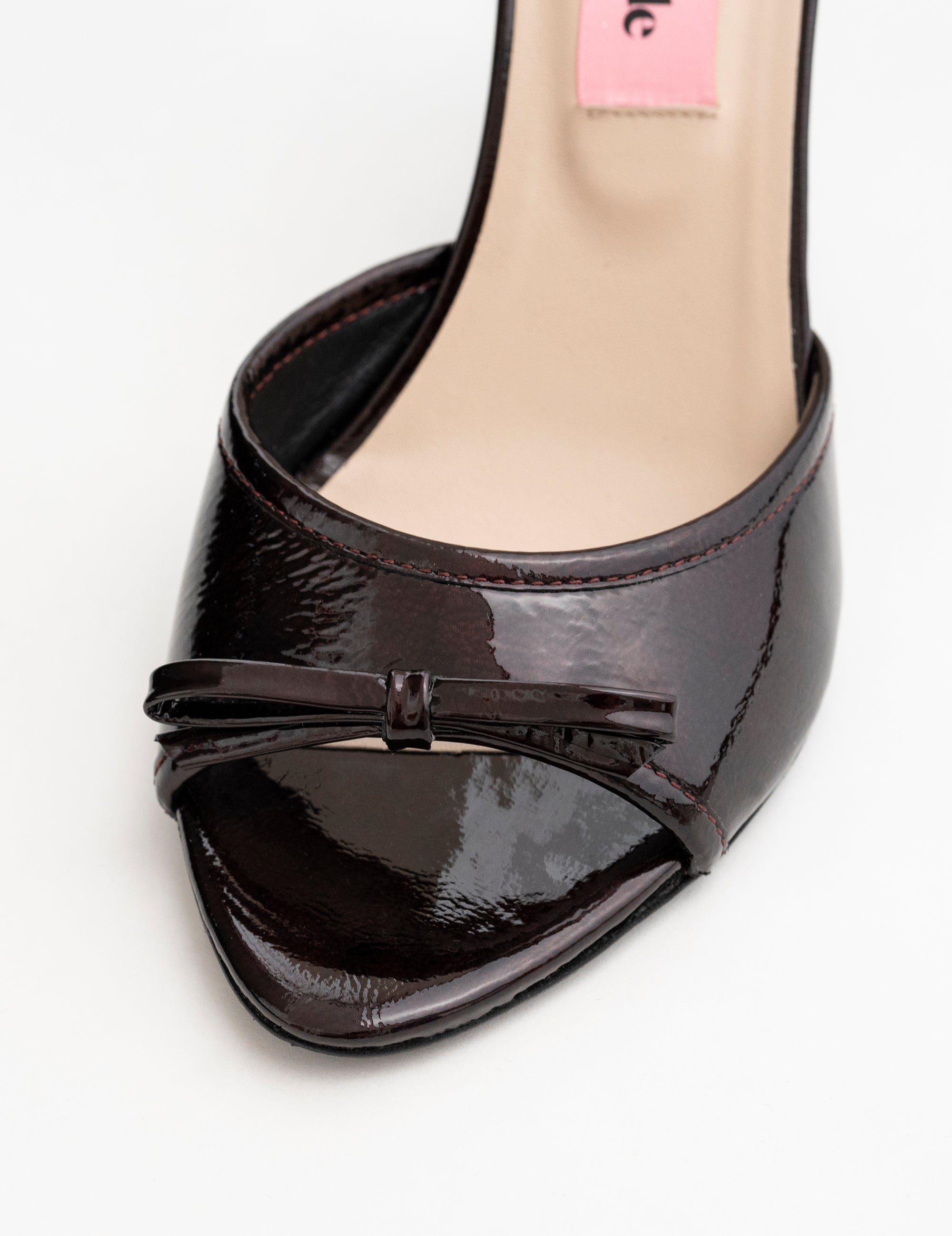 OBSESSION Bordeaux Patent Leather Mule