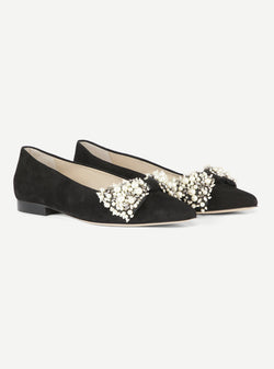Custommade Annabella Suede Ballerina 999 Anthracite Black