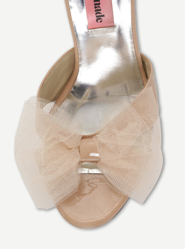 Custommade Melody Tulle Bow Sandal 651 Praline
